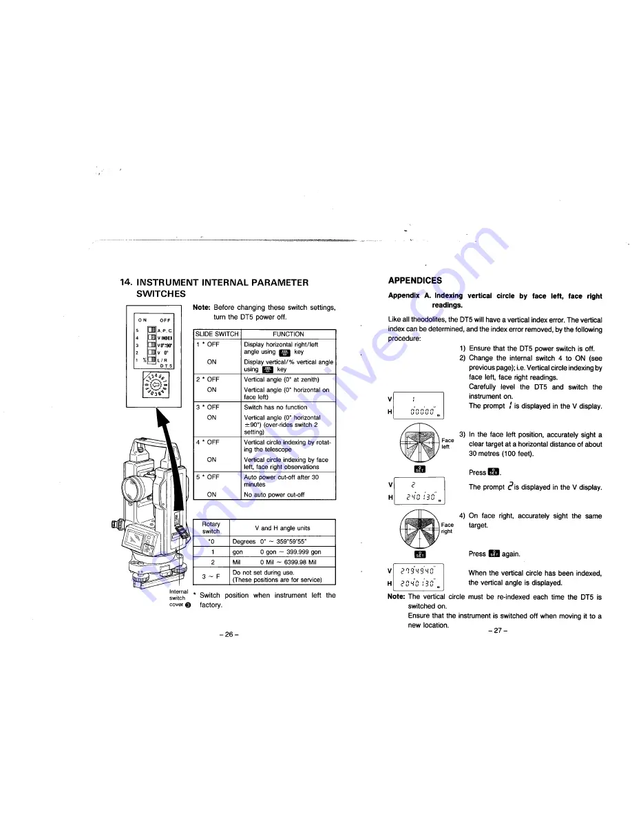 Sokkia DT5 Operating Manual Download Page 18