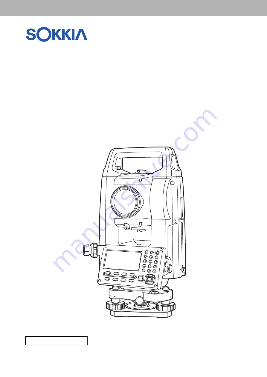 Sokkia im-101 Operator'S Manual Download Page 1