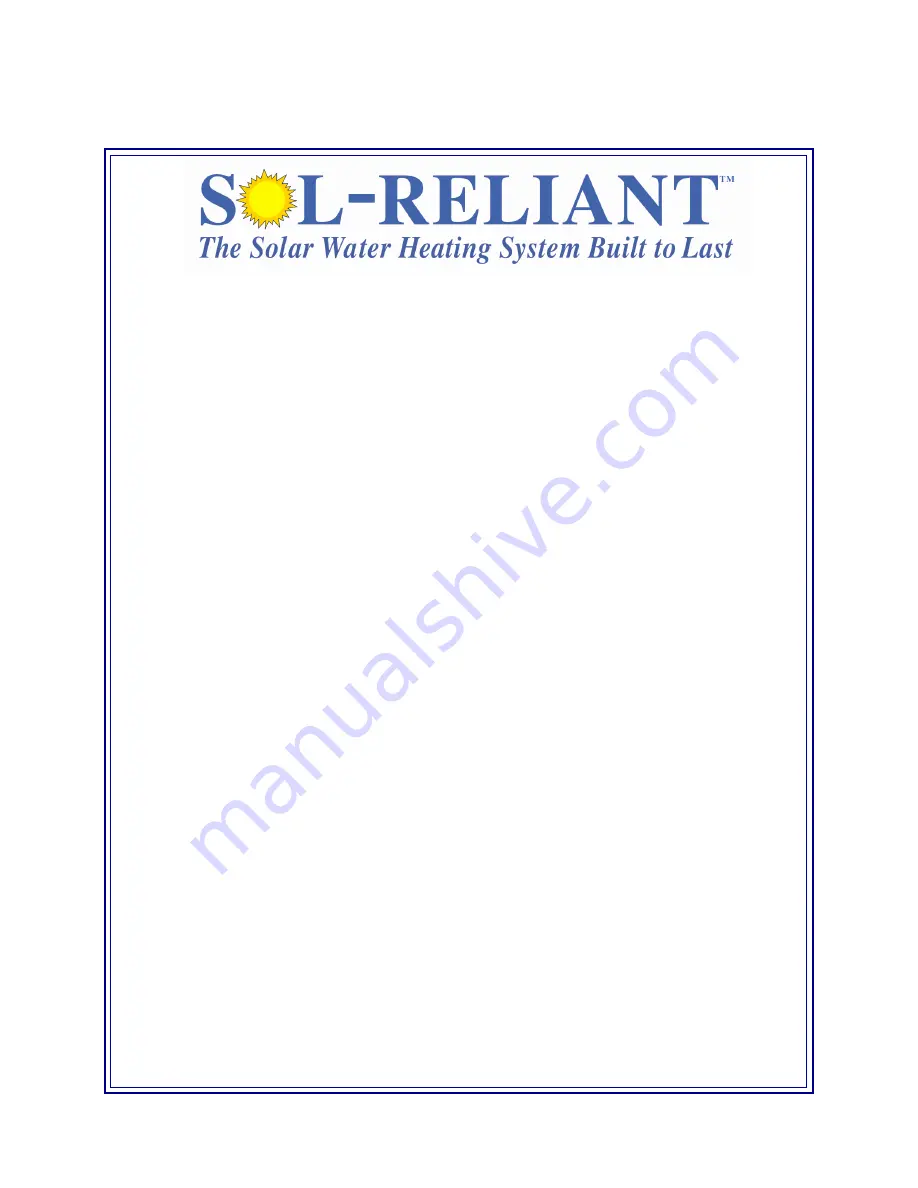 Sol-Reliant OG 300-2004008A Installation, Operation And Maintenance Manual Download Page 39