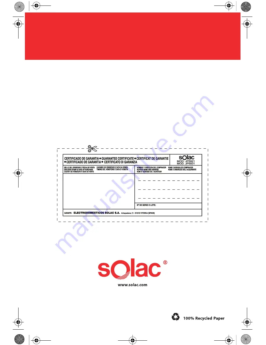 SOLAC JP5921 Скачать руководство пользователя страница 50