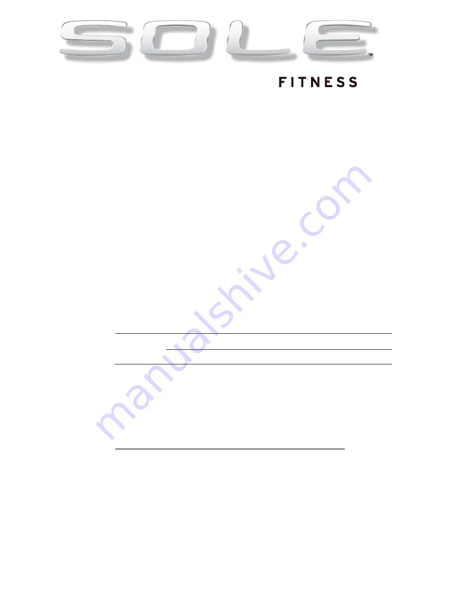 Sole Fitness SR500 Owner'S Manual Download Page 3