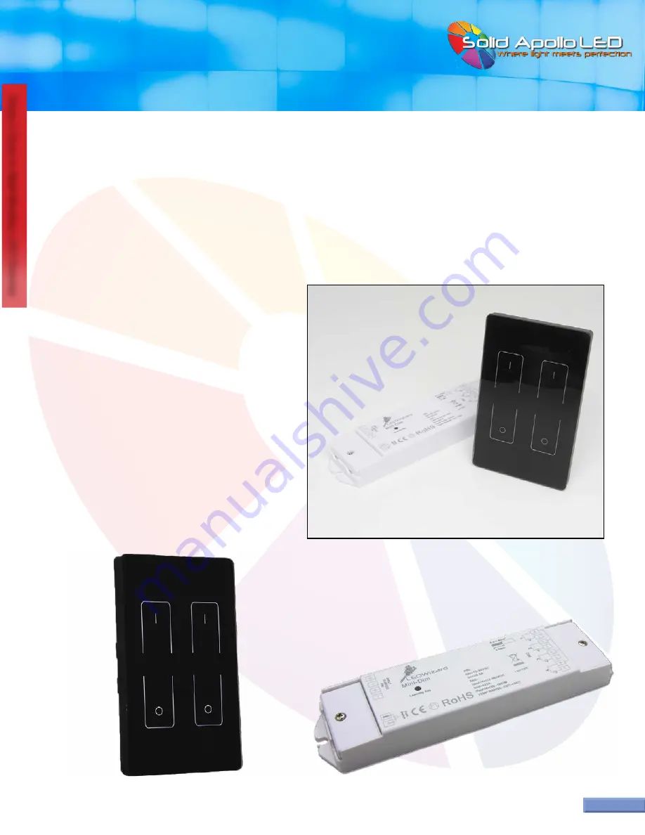 Solid Apollo Onyx 2 Zone In-Wall Wireless LED Dimmer Product Manual Download Page 1