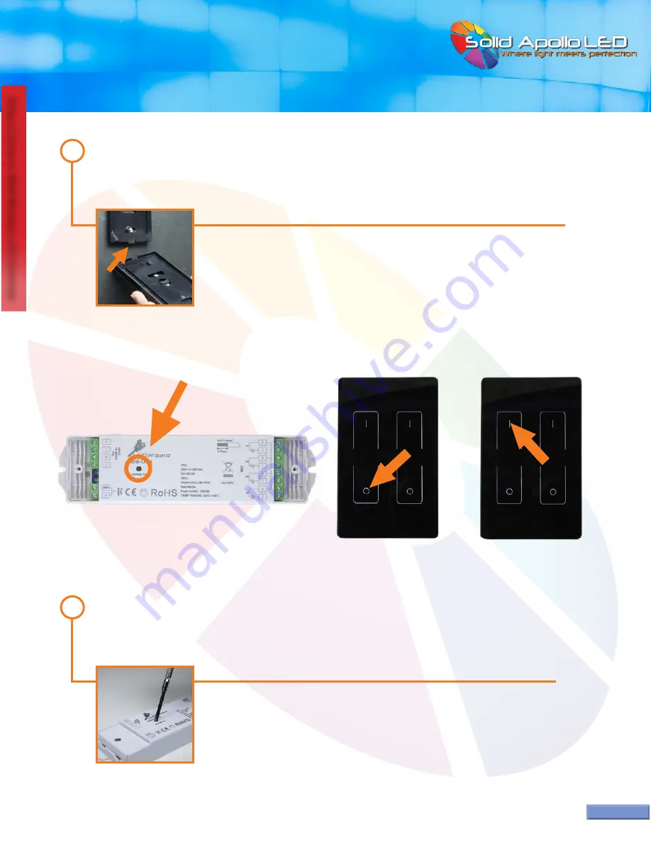 Solid Apollo Onyx 2 Zone In-Wall Wireless LED Dimmer Product Manual Download Page 7