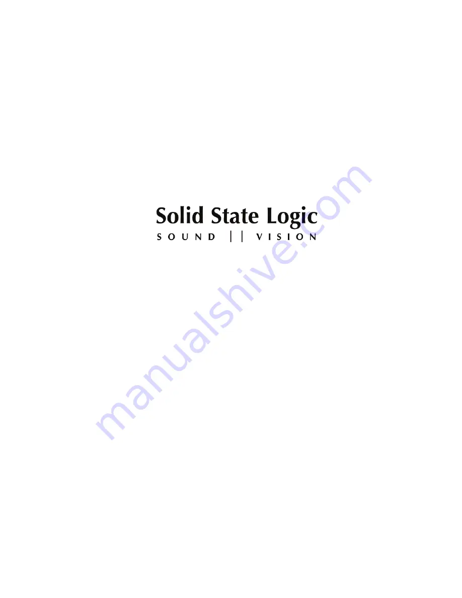 Solid State Logic AWS 924 Owner'S Manual Download Page 189