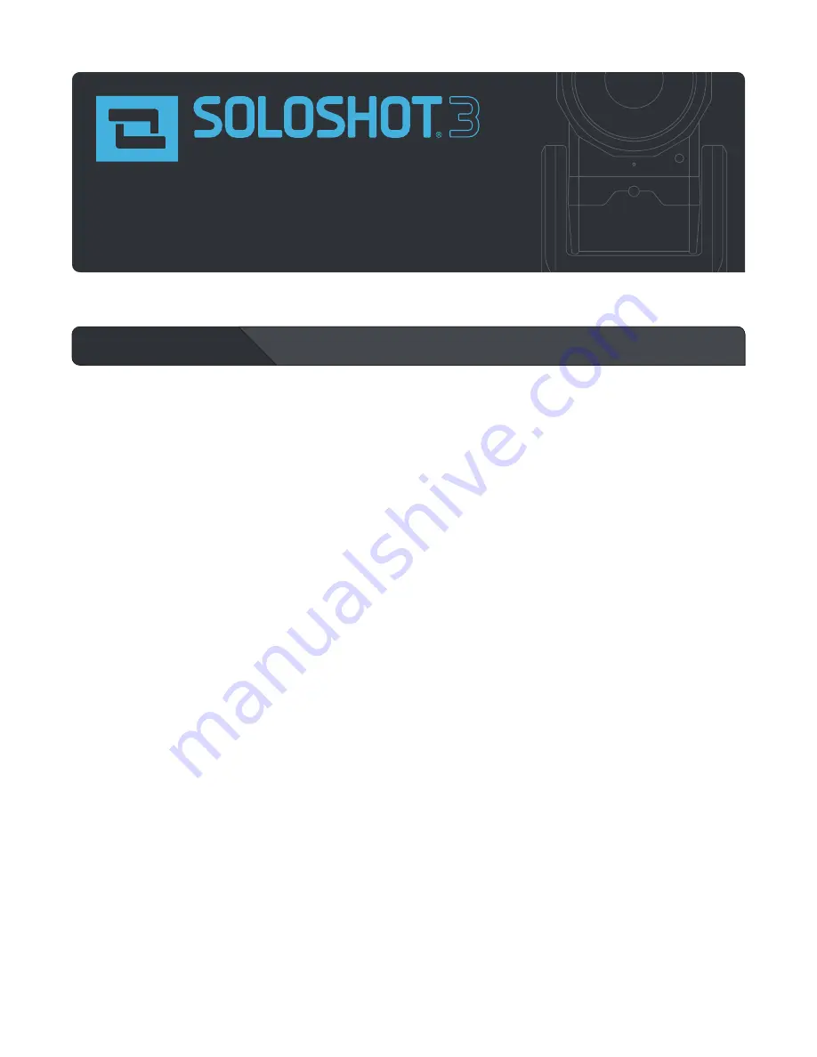 Soloshot 3 User Manual Download Page 1