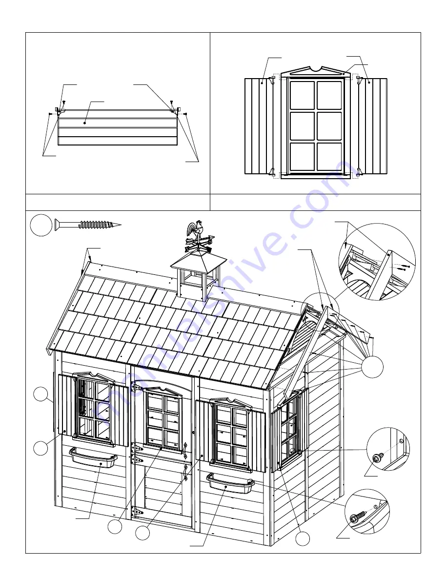 Solowave Design Big Backyard SAVANNAH PLAYHOUSE Assembly Instructions Manual Download Page 25