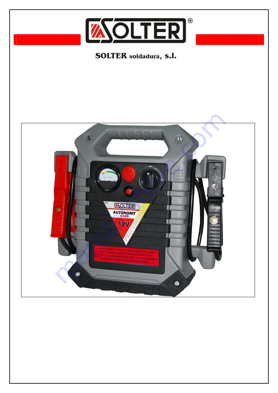 Solter AUTONOMY 5500 Manual Download Page 1