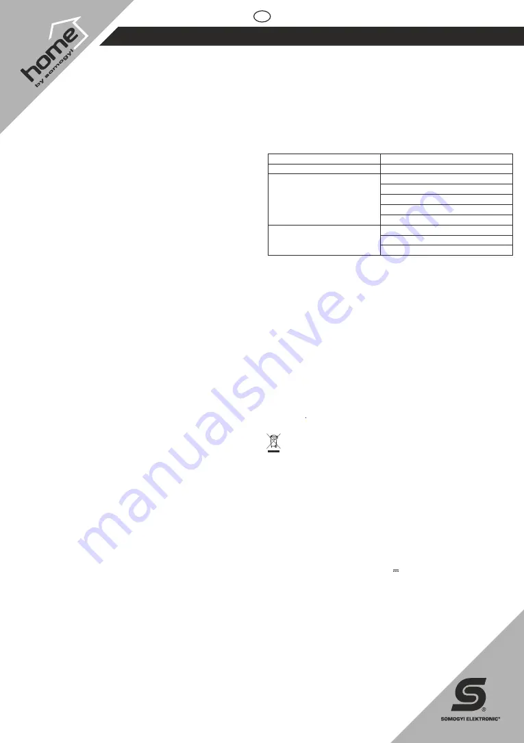 Somogyi Elektronic HCW 26 Instruction Manual Download Page 8