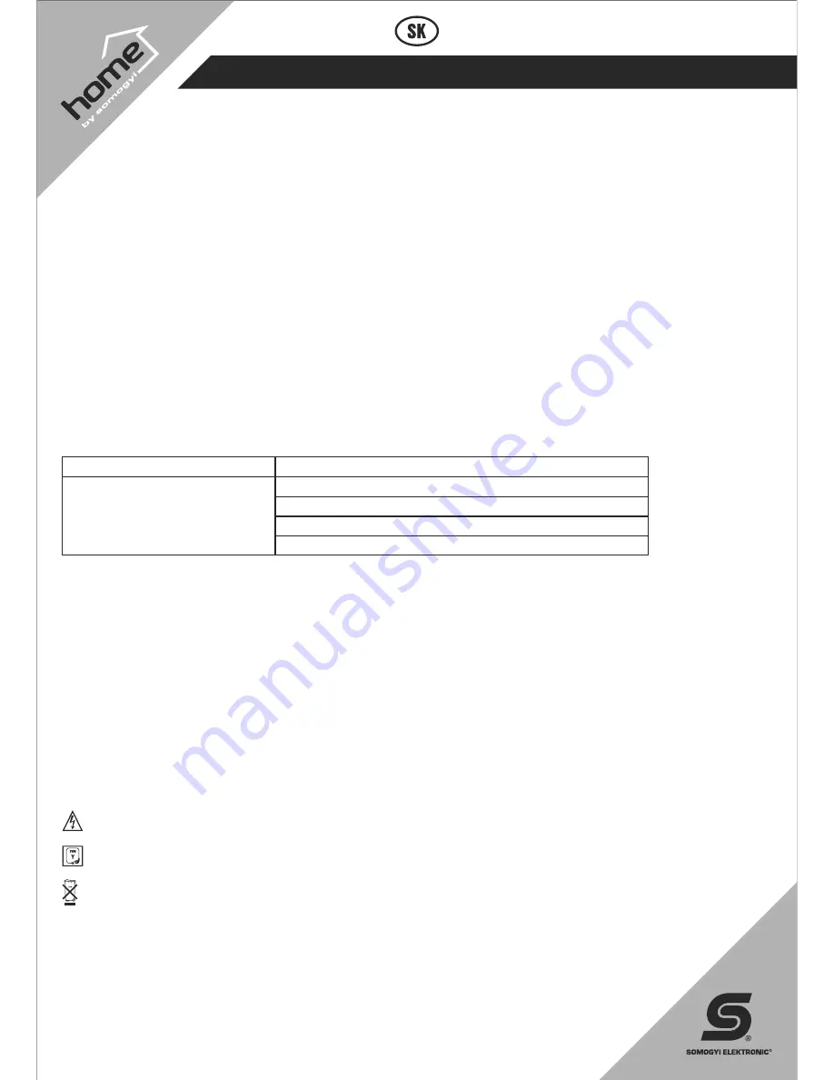 Somogyi MW 6398GS Instruction Manual Download Page 4