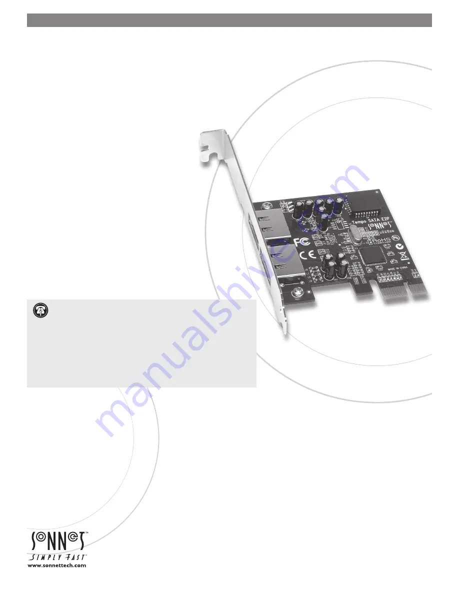Sonnet TEMPO SATA E2P Скачать руководство пользователя страница 1
