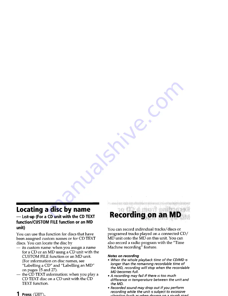 Sony 158MDXC800 Operating Instructions Manual Download Page 17