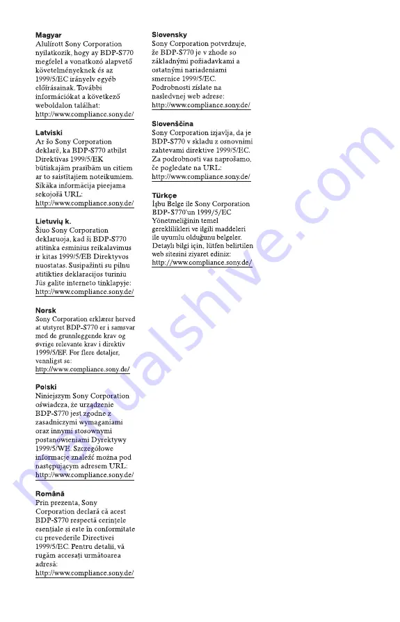 Sony 4-188-206-11(1) Operating Instructions Manual Download Page 6