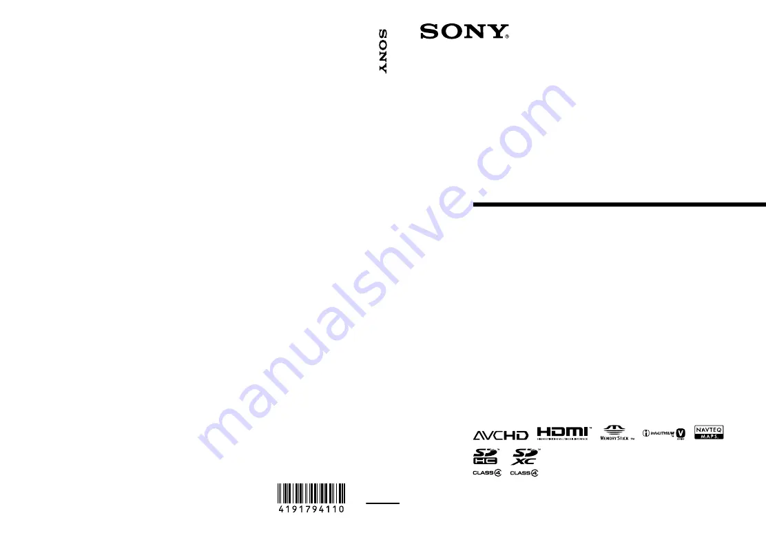 Sony 4-191-794-11(1) Скачать руководство пользователя страница 139