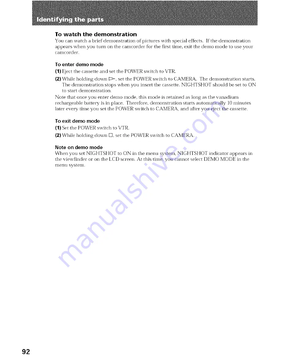 Sony AC-V316 Operating Instructions Manual Download Page 92