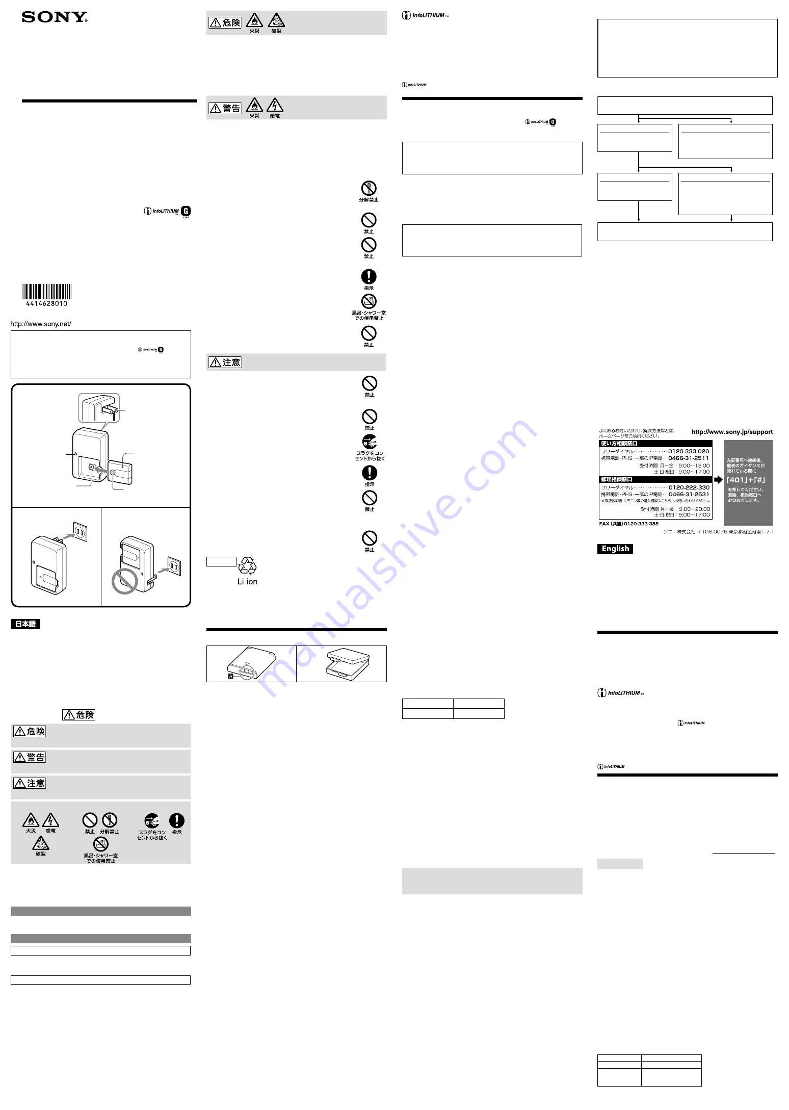 Sony ACC-HDCSG Скачать руководство пользователя страница 1