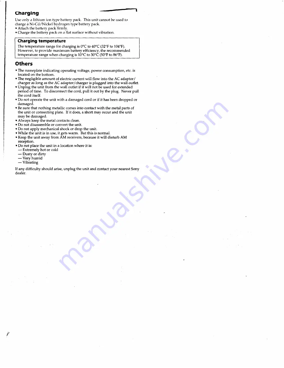 Sony ACV-Q800 Operating Instructions Manual Download Page 6