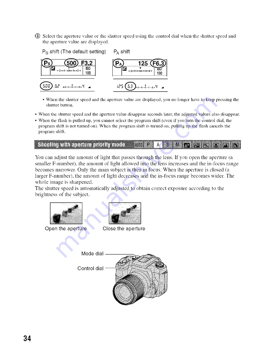 Sony Alpha 100 User'S Manual / Troubleshooting Download Page 34