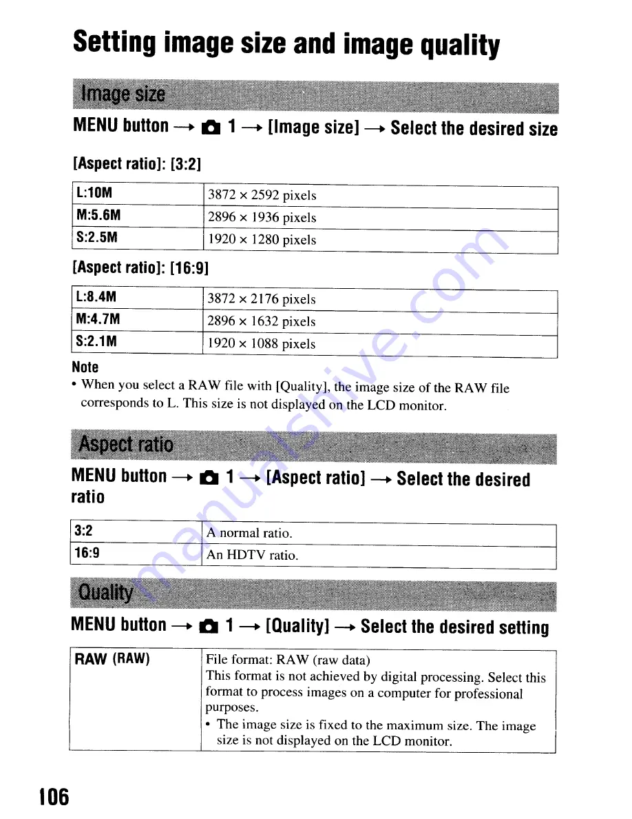 Sony alpha 200 Instruction Manual Download Page 106