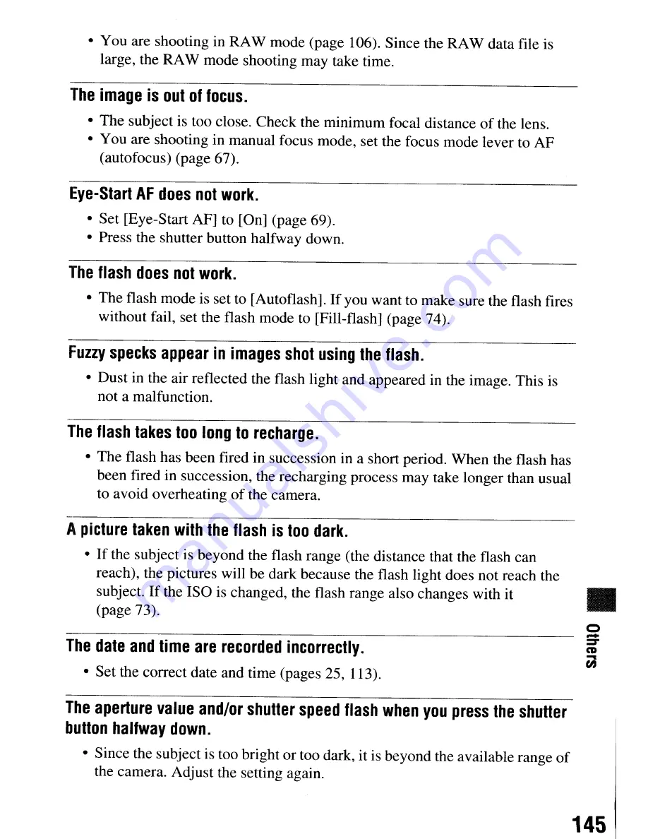 Sony alpha 200 Instruction Manual Download Page 145