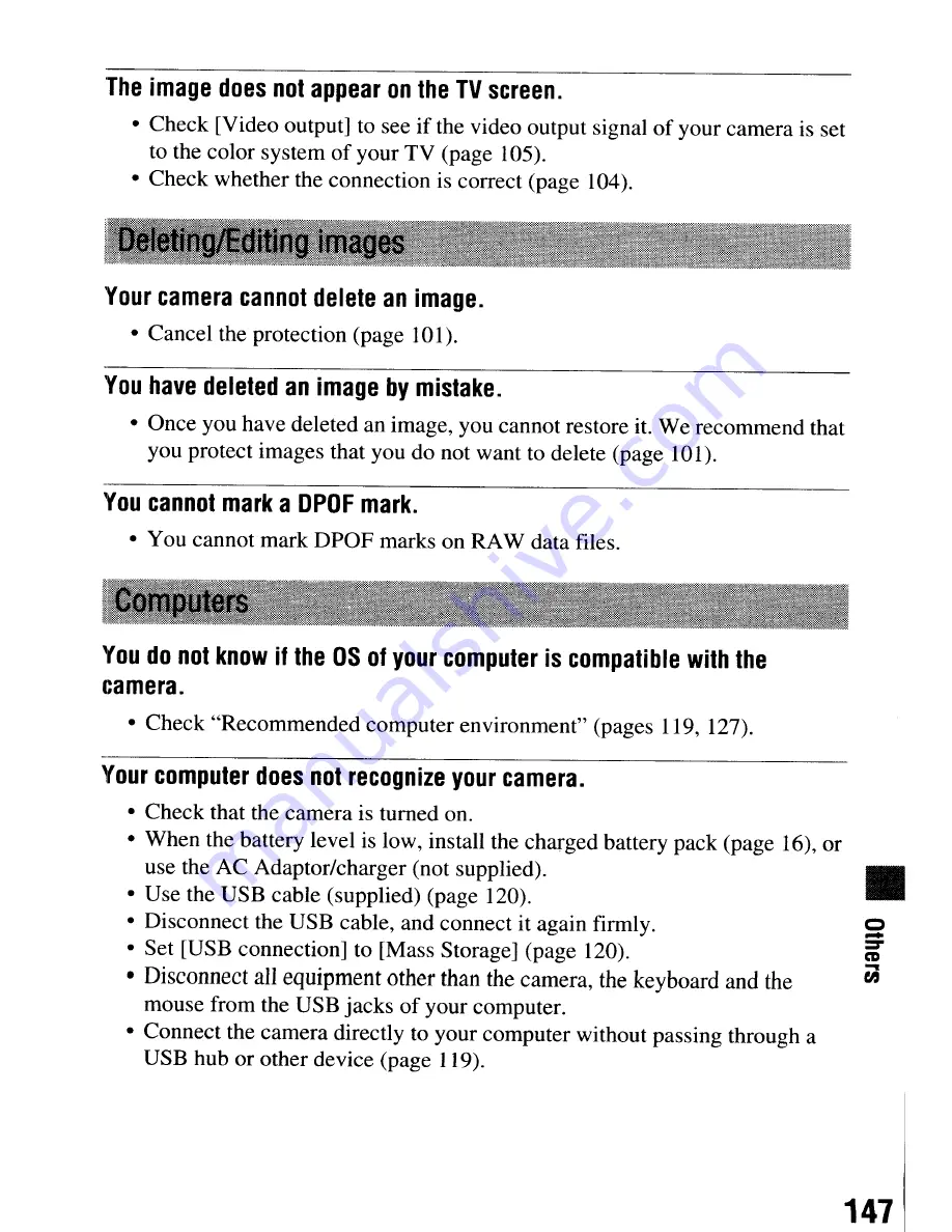 Sony alpha 200 Instruction Manual Download Page 147