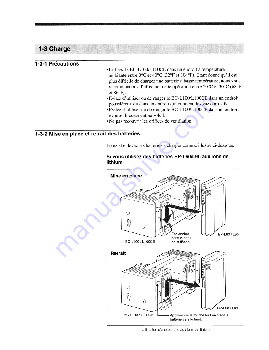 Sony BC-L100 Operation And Maintenance Manual Download Page 25