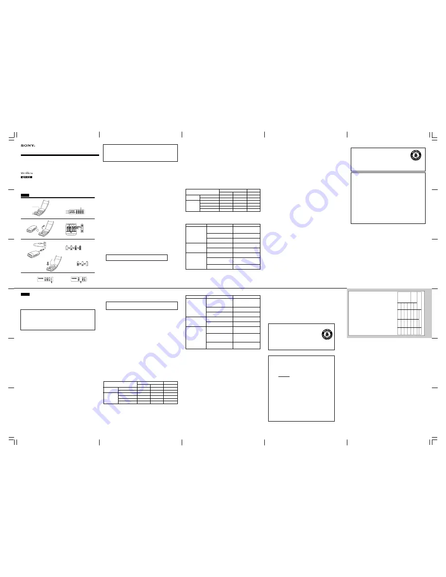 Sony BCG-34HRMF Operating Instructions Download Page 1