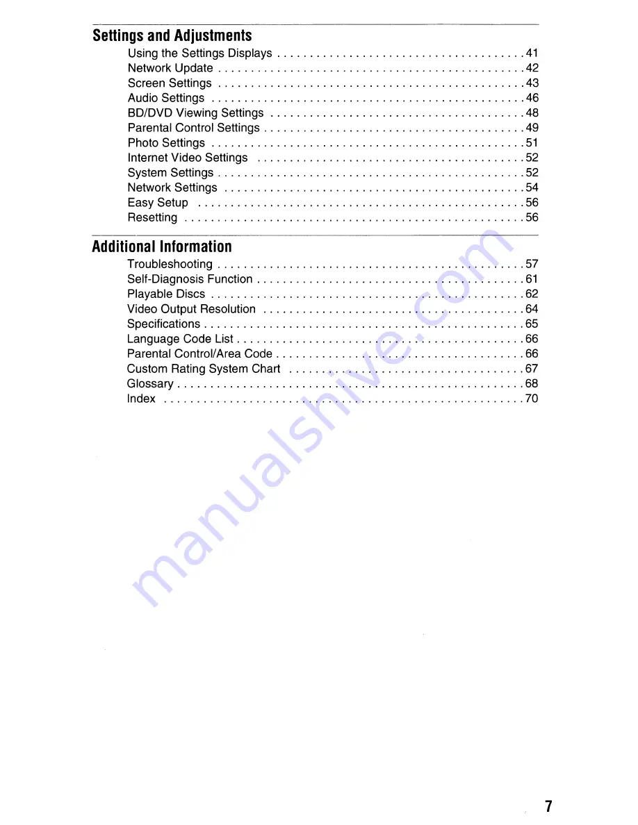 Sony BDP-N460 - Blu-Ray Disc Player Operating Instructions Manual Download Page 7