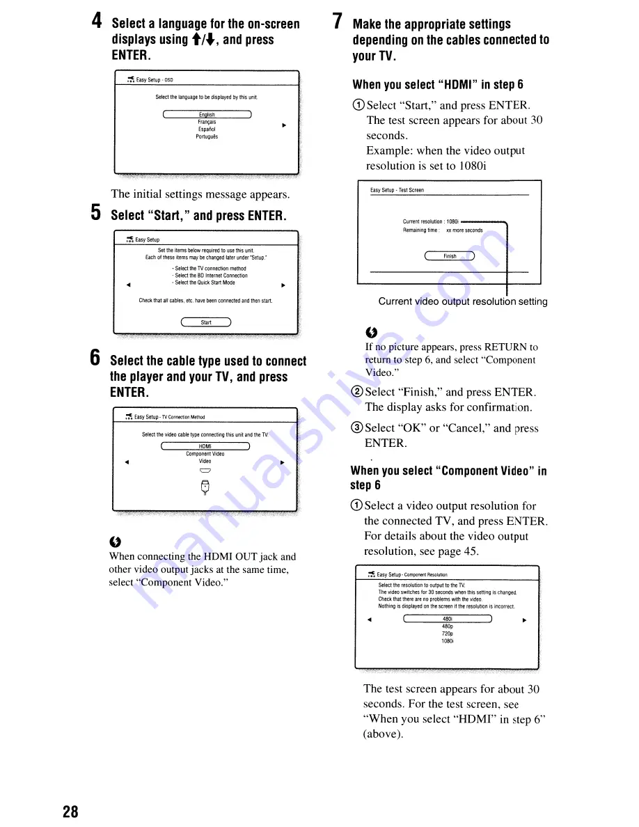 Sony BDP-N460 - Blu-Ray Disc Player Operating Instructions Manual Download Page 28