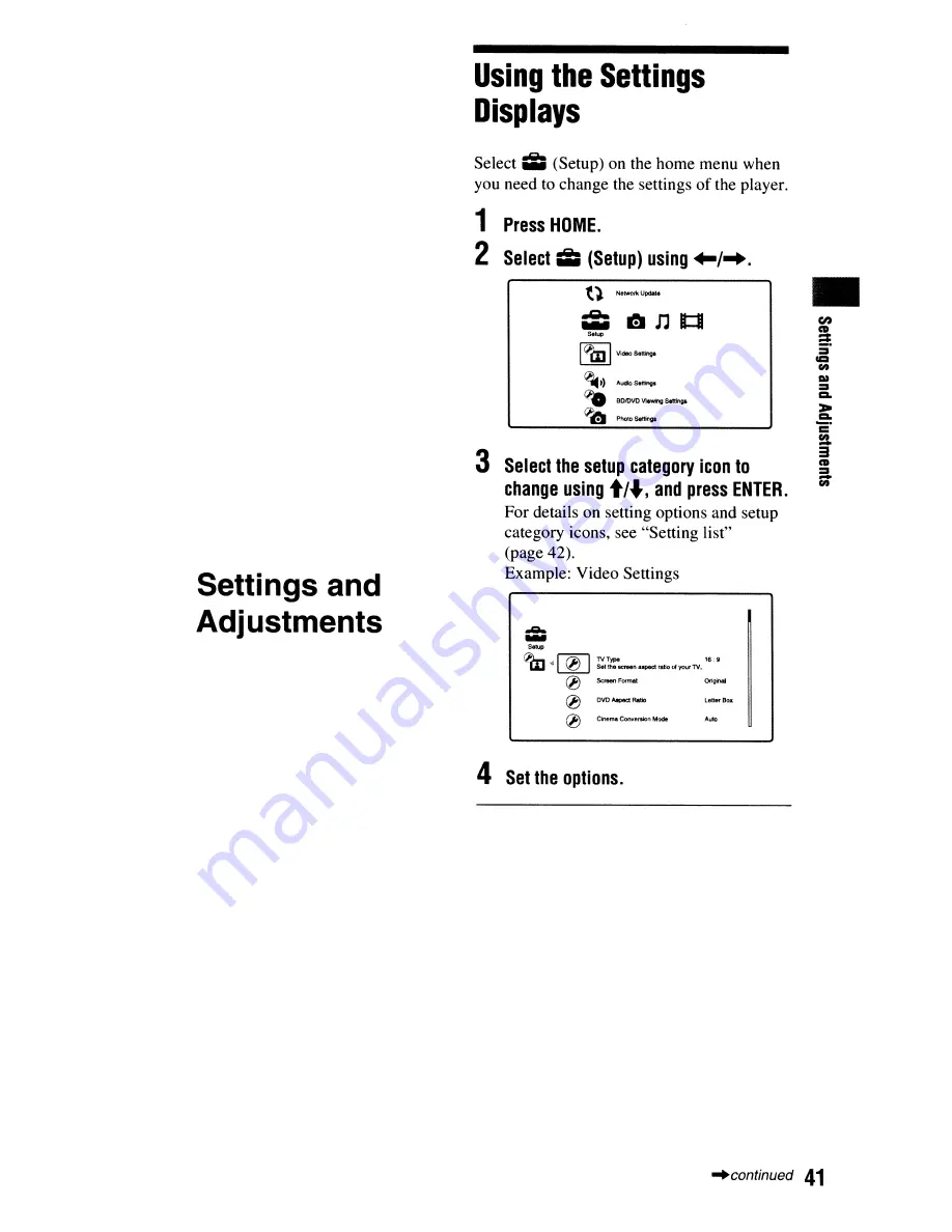 Sony BDP-S550 Operating Instructions Manual Download Page 41