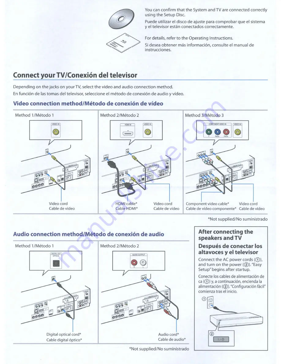 Sony BDV-E300 - Blu-ray Disc™ Player Home Theater System Operating Instructions Manual Download Page 120