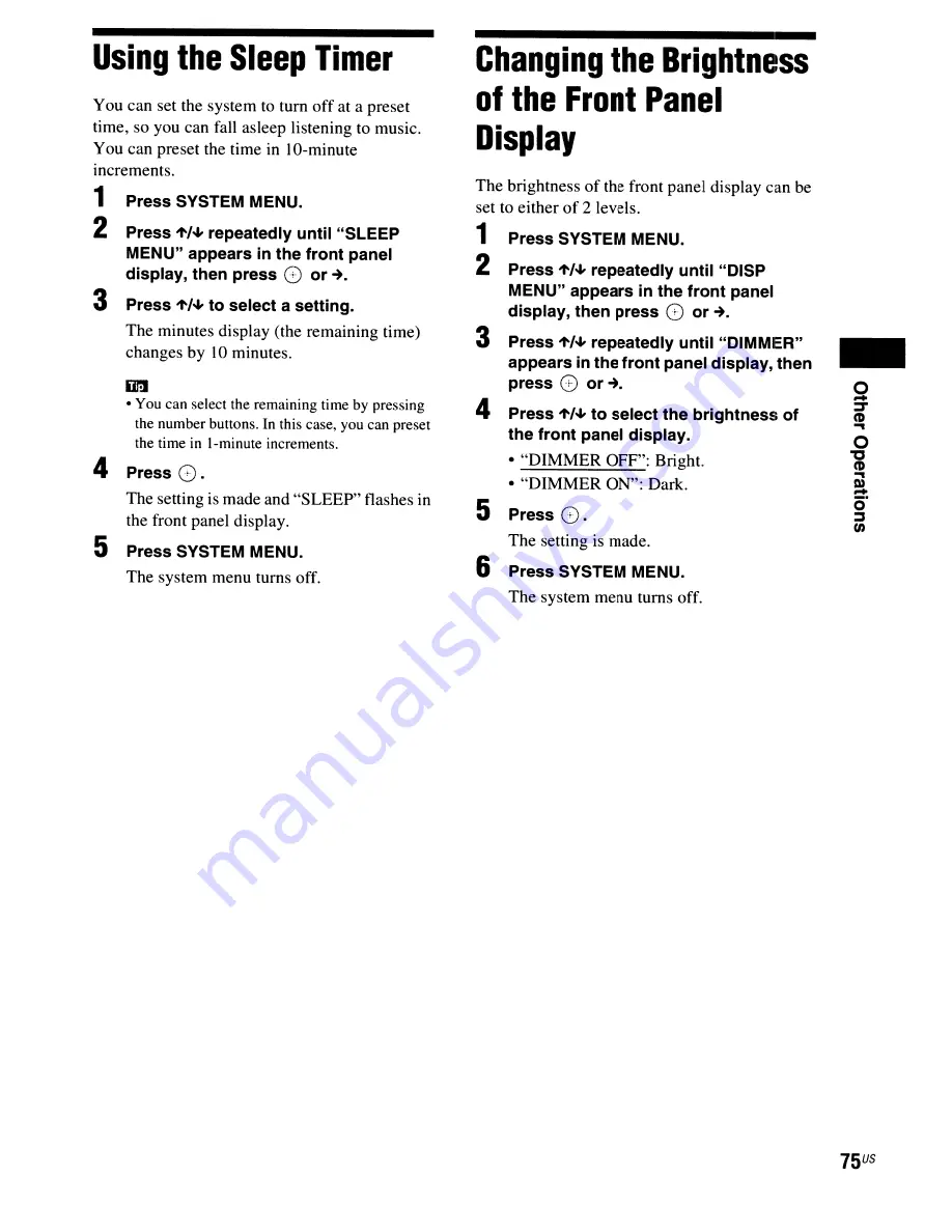 Sony BDV-E500W Operating Instructions Manual Download Page 75