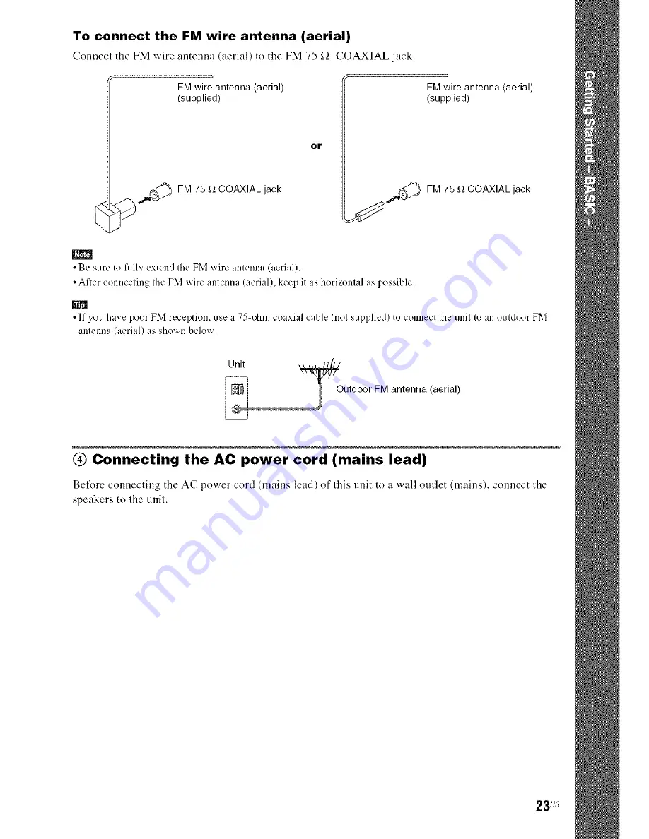 Sony BRAVIA DAV-HDX500 Operating Instructions Manual Download Page 23