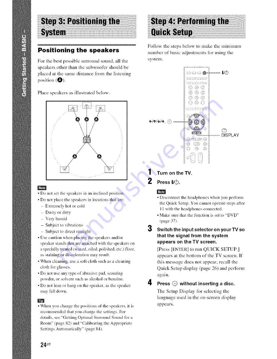 Sony BRAVIA DAV-HDX500 Operating Instructions Manual Download Page 24