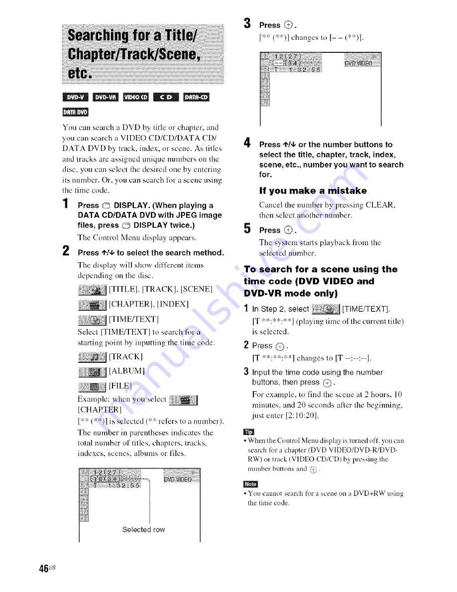 Sony BRAVIA DAV-HDX500 Operating Instructions Manual Download Page 46