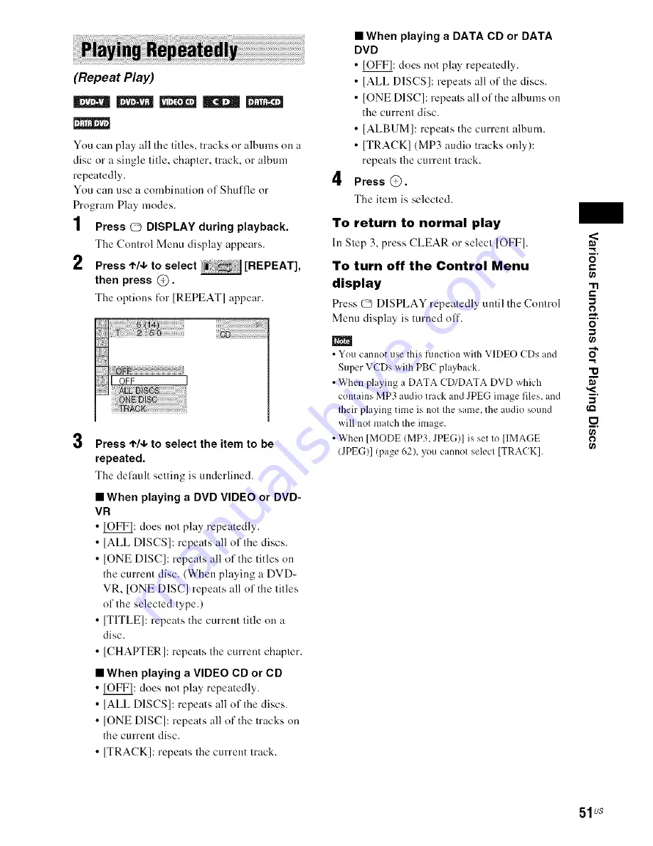 Sony BRAVIA DAV-HDX500 Operating Instructions Manual Download Page 51