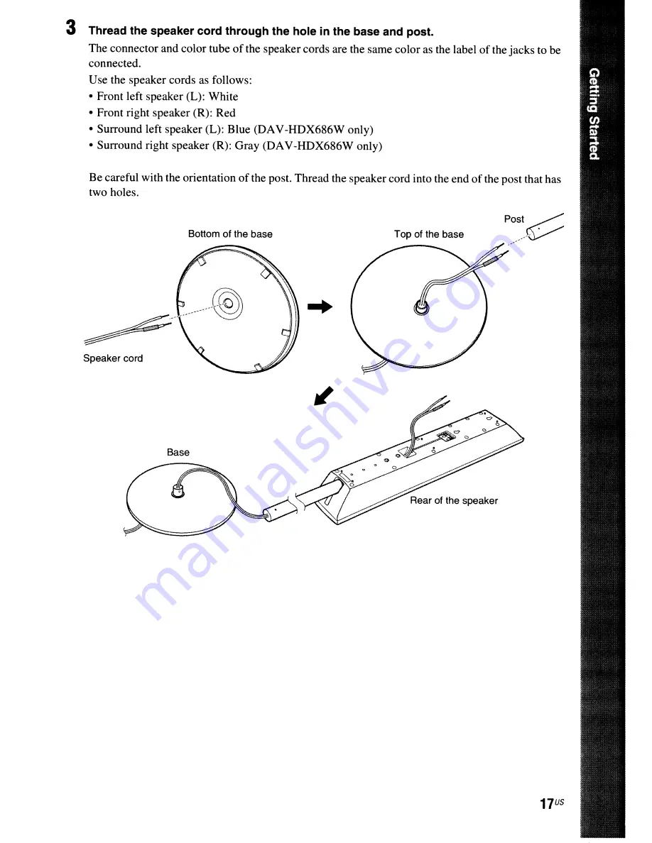 Sony BRAVIA DAV-HDX589W Operating Instructions Manual Download Page 17