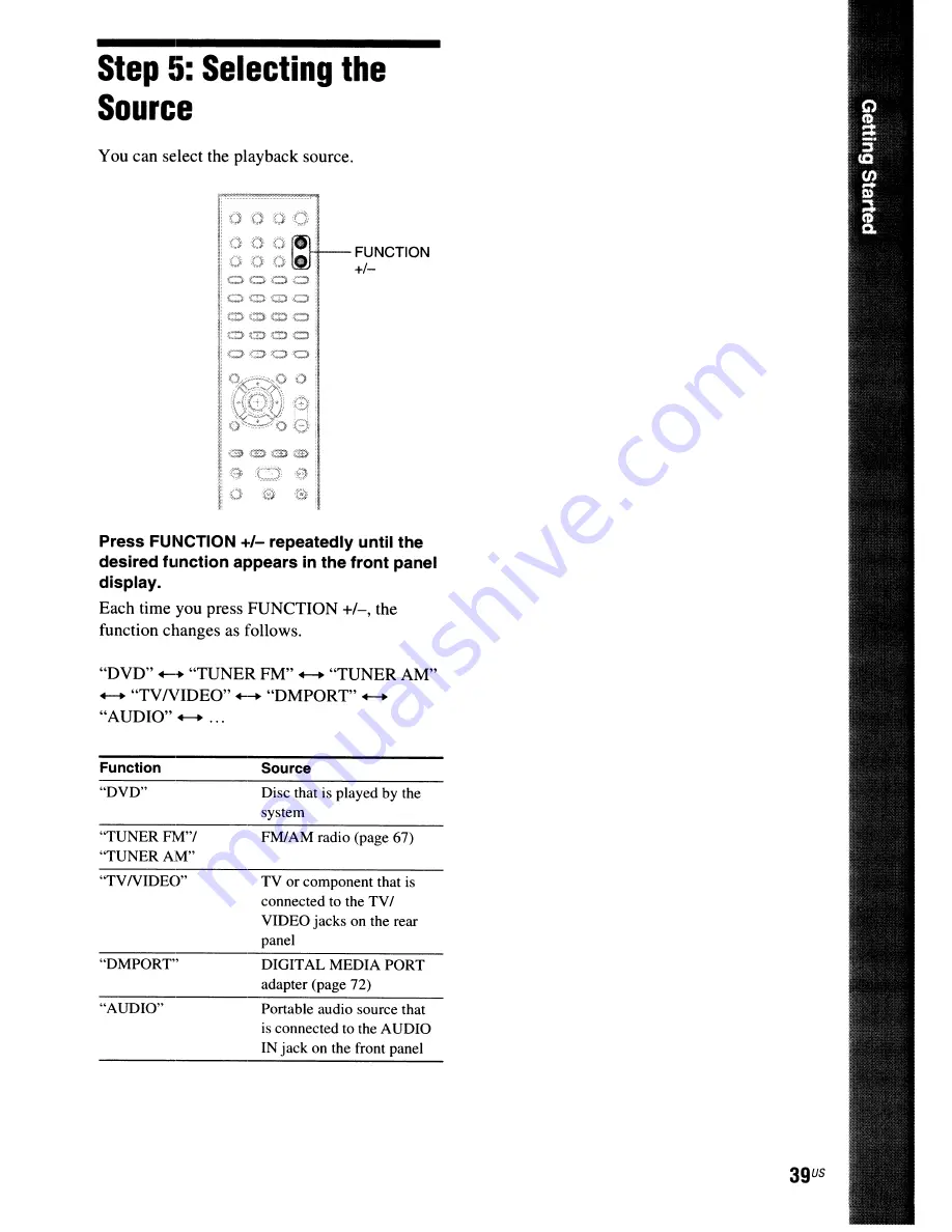 Sony BRAVIA DAV-HDX589W Operating Instructions Manual Download Page 39