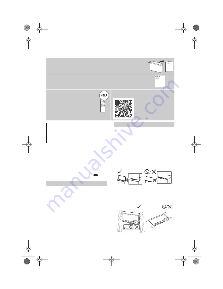 Sony Bravia KD-48A9 Скачать руководство пользователя страница 2