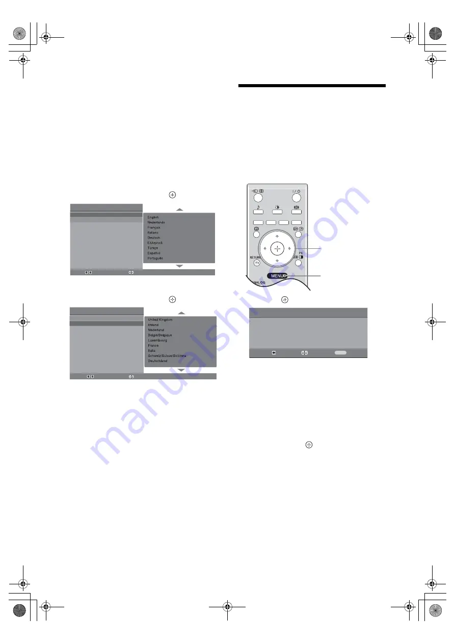 Sony Bravia KDL-20S40 Series Operating Instructions Manual Download Page 68