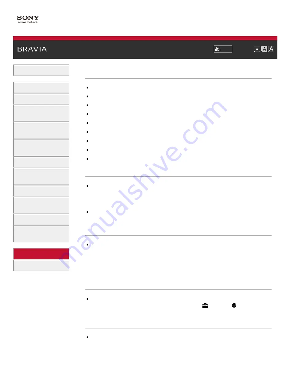 Sony Bravia KDL-32W706B User Manual Download Page 226