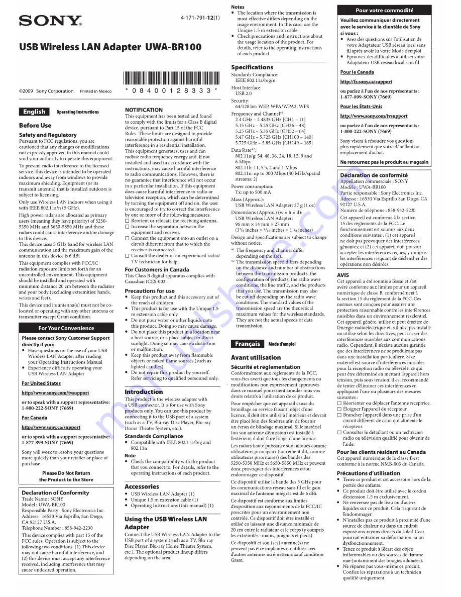 Sony BRAVIA KDL-40EX640 Operating Instructions Manual Download Page 92