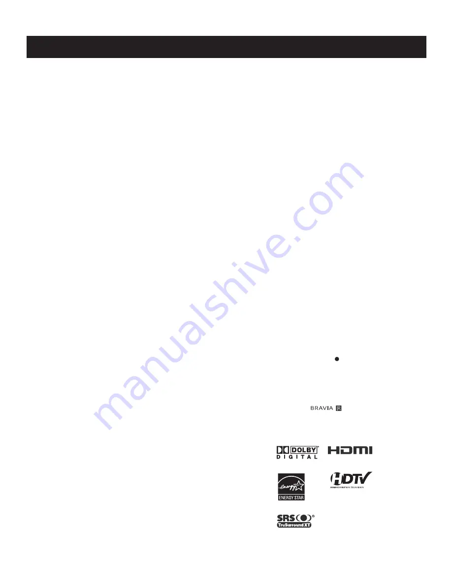 Sony BRAVIA KDL-46SL140 Service Manual Download Page 4