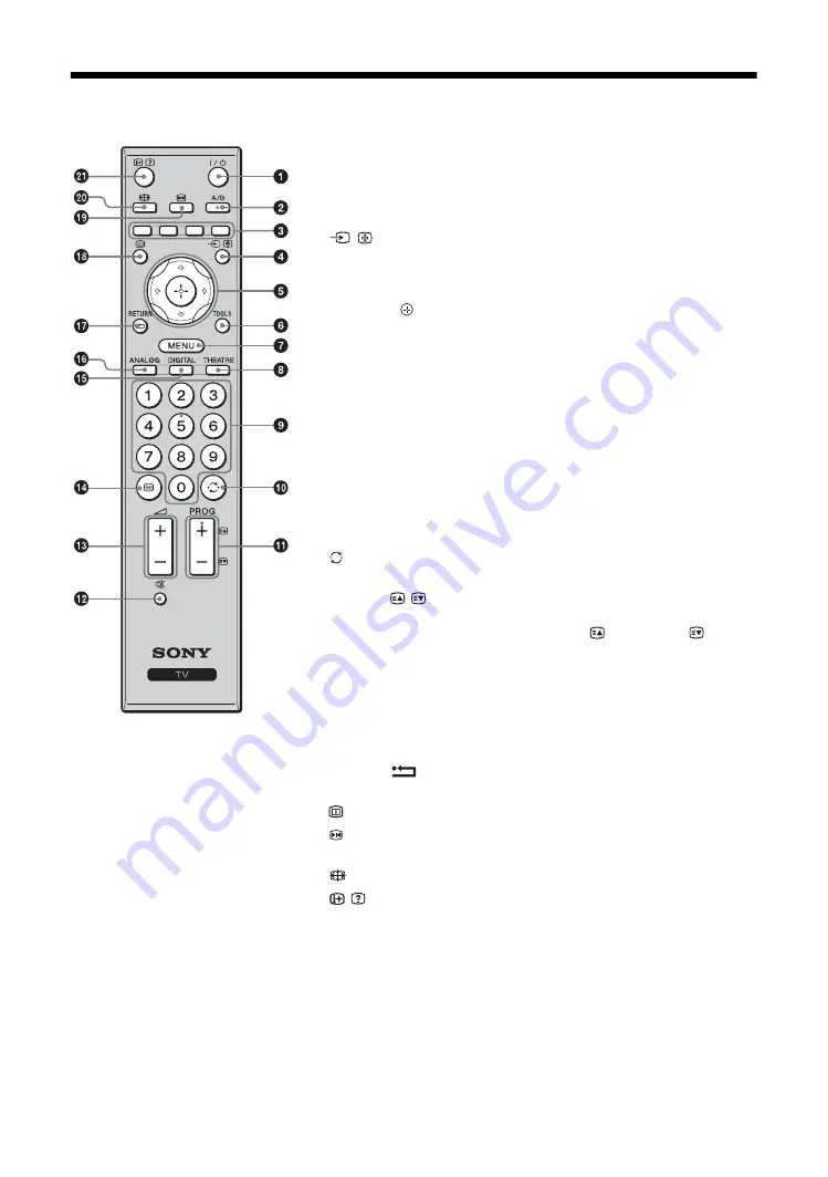 Sony BRAVIA KDL-46V3000 Operating Instructions Manual Download Page 10