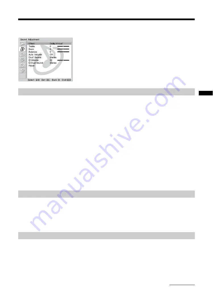 Sony BRAVIA KDL-V26A11E Operating Instructions Manual Download Page 25