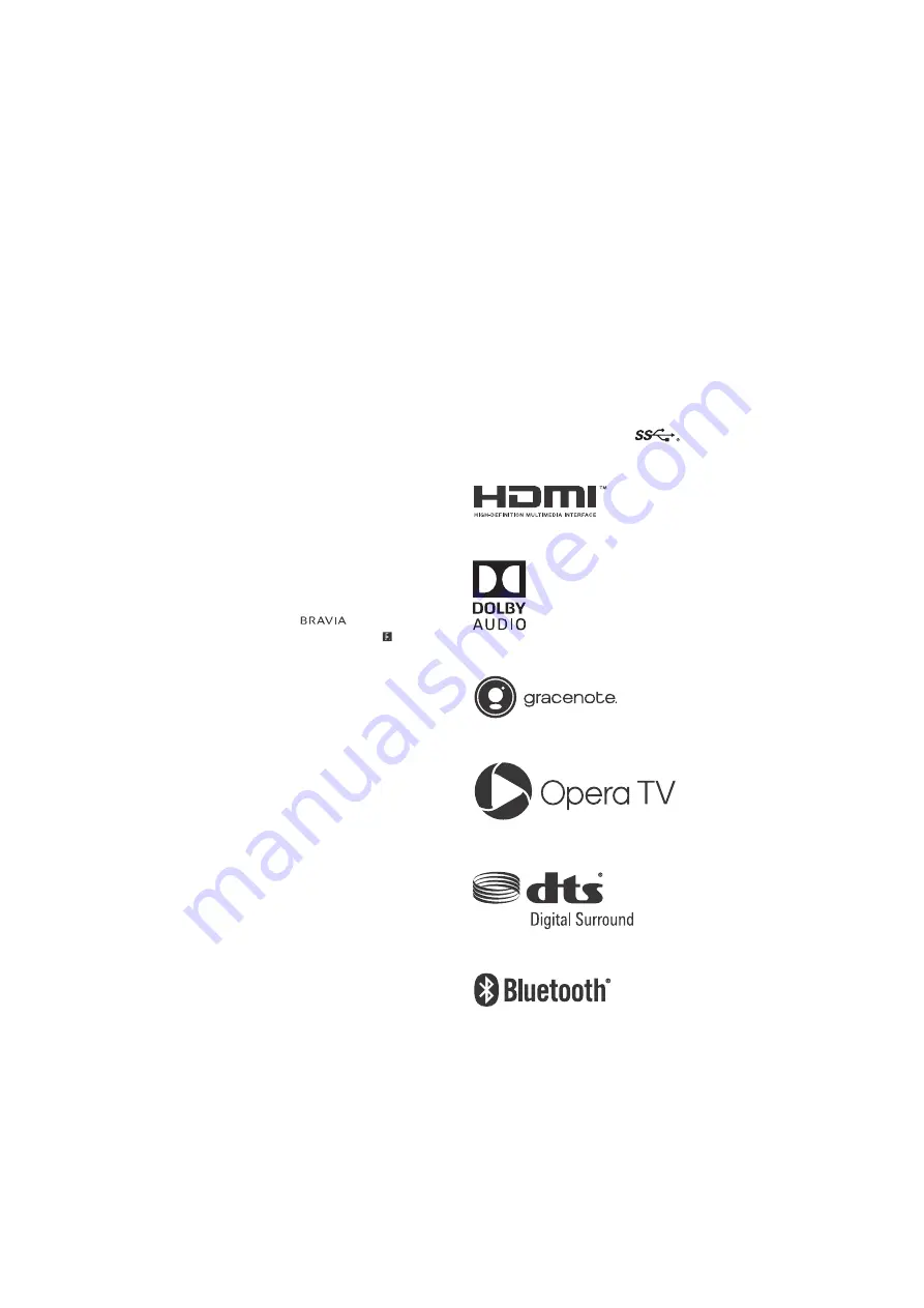 Sony Bravia XBR-55X800B Reference Manual Download Page 38