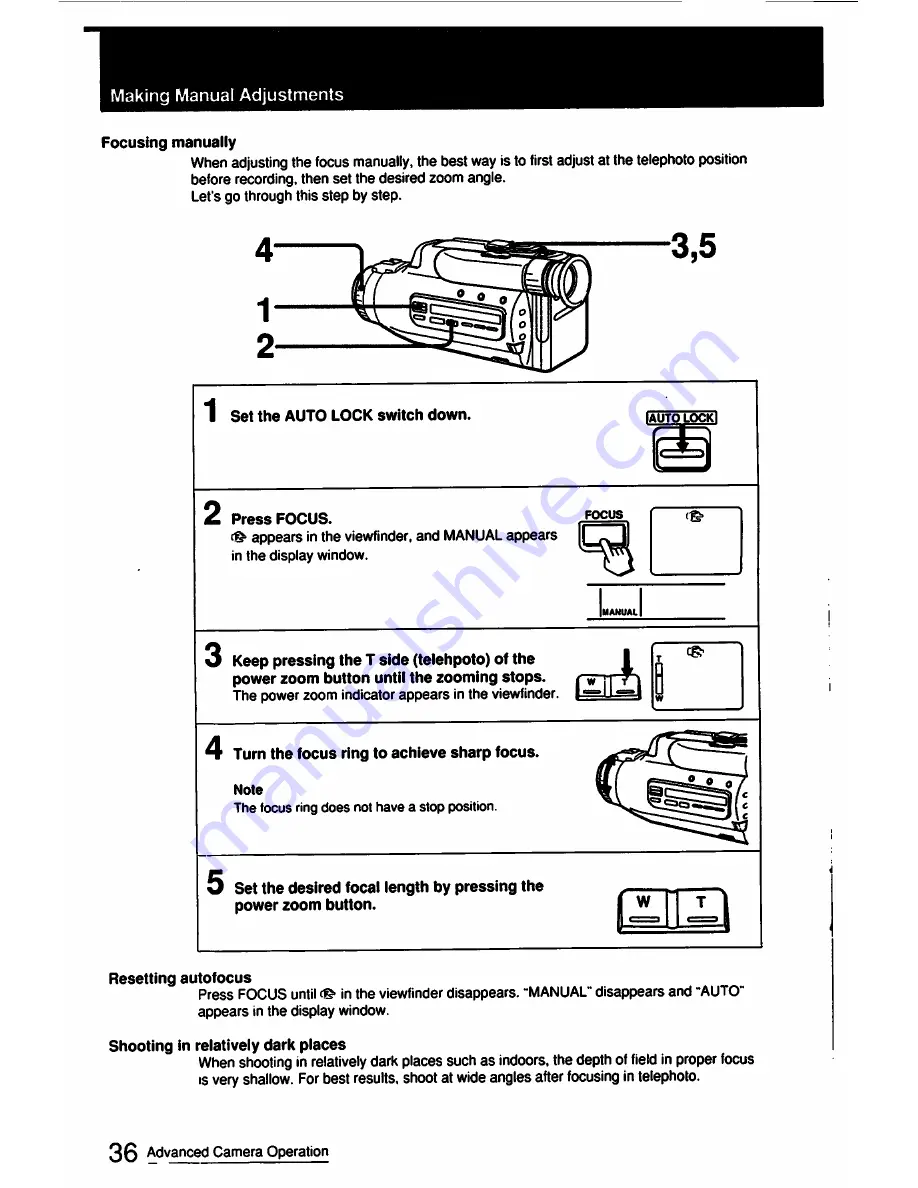 Sony CCD-FX511 Operation Manual Download Page 36