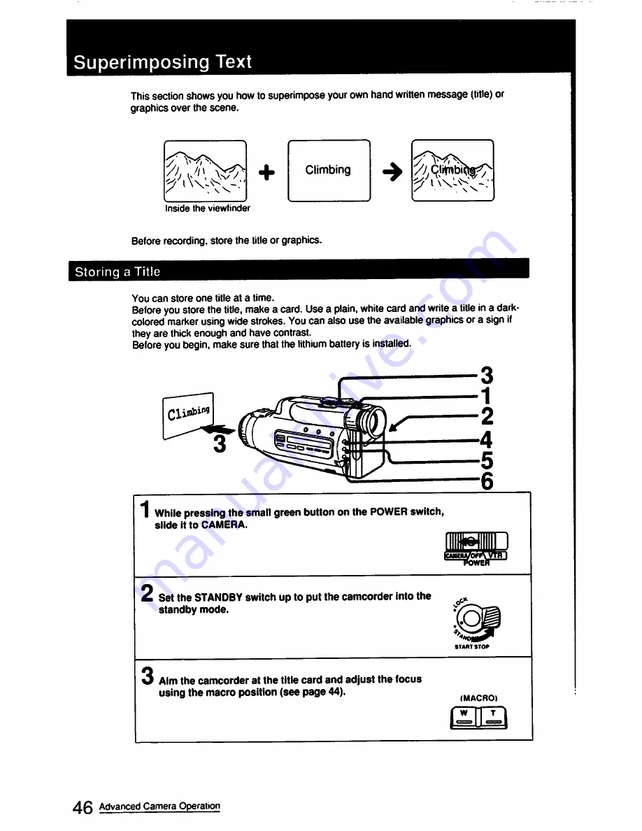 Sony CCD-FX511 Operation Manual Download Page 46