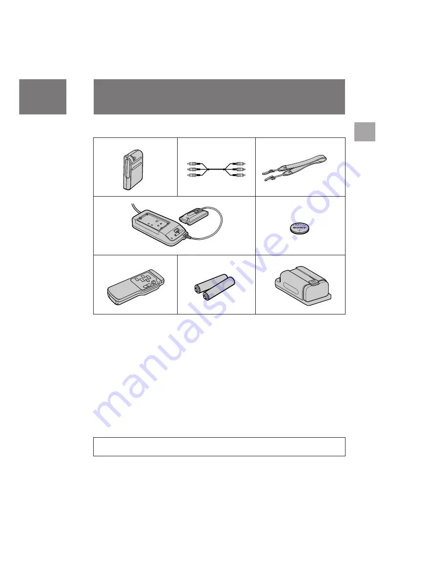 Sony CCD-TR78 - Video Camera Recorder 8mm Operation Manual Download Page 5