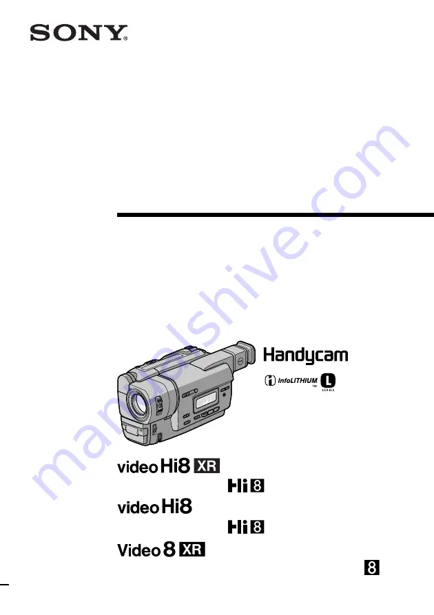 Sony CCD-TR918E, CCD-TR717E, CCD-TR417E, CCD-TR427E, CCD-TR617E Operating Instructions Manual Download Page 1