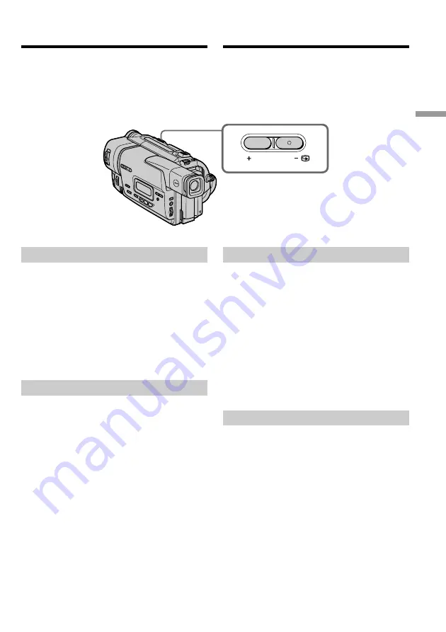 Sony CCD-TR918E, CCD-TR717E, CCD-TR417E, CCD-TR427E, CCD-TR617E Operating Instructions Manual Download Page 29